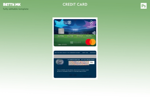 Модерен стил на Египет Национална банка на Египет Шаблон за мастер картички на У